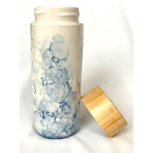 Natural Elements water bottle ceramic tumbler 10 oz eco friendly bamboo top